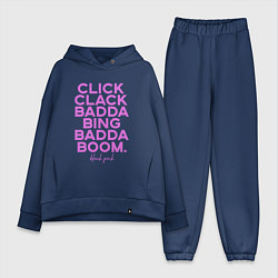 Женский костюм оверсайз Click Clack Black Pink