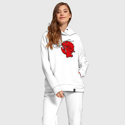 Женский костюм оверсайз Рак: я на мид, цвет: белый — фото 2