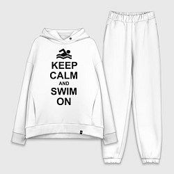 Женский костюм оверсайз Keep Calm & Swim On