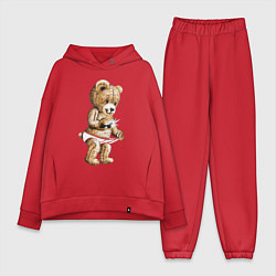 Женский костюм оверсайз Nasty Bear, цвет: красный