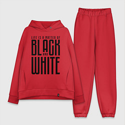 Женский костюм оверсайз Juventus: Black & White, цвет: красный