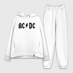 Женский костюм оверсайз AC/DC, цвет: белый