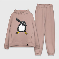 Женский костюм оверсайз DAB Pinguin, цвет: пыльно-розовый