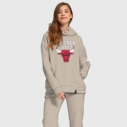 Женский костюм оверсайз CHICAGO BULLS, цвет: миндальный — фото 2