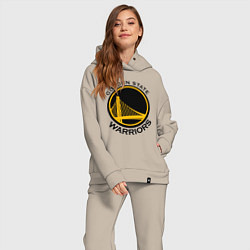 Женский костюм оверсайз GOLDEN STATE WARRIORS, цвет: миндальный — фото 2