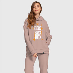 Женский костюм оверсайз Box box box, цвет: пыльно-розовый — фото 2