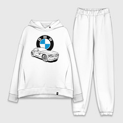 Женский костюм оверсайз BMW, цвет: белый