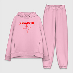 Женский костюм оверсайз Megadeth, цвет: светло-розовый