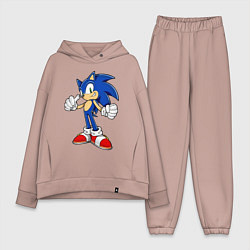 Женский костюм оверсайз Sonic, цвет: пыльно-розовый