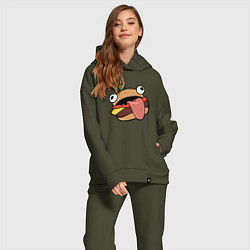 Женский костюм оверсайз Fortnite Burger, цвет: хаки — фото 2
