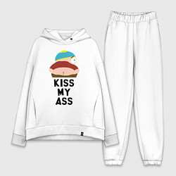 Женский костюм оверсайз KISS MY ASS, цвет: белый