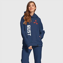 Женский костюм оверсайз RUST, цвет: тёмно-синий — фото 2