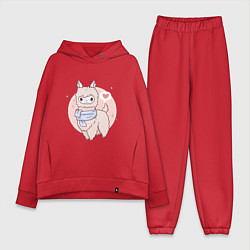 Женский костюм оверсайз Милая лама