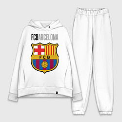 Женский костюм оверсайз Barcelona FC, цвет: белый