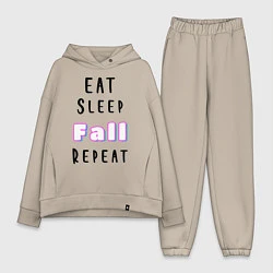 Женский костюм оверсайз Fall Guys, цвет: миндальный