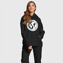 Женский костюм оверсайз MMA - yin yang, цвет: черный — фото 2