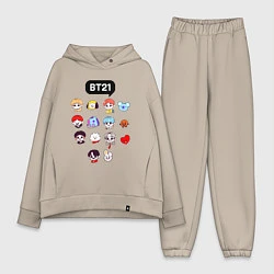 Женский костюм оверсайз BTS BT21