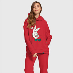 Женский костюм оверсайз Bugs Bunny, цвет: красный — фото 2