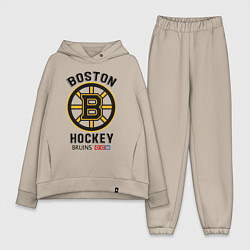 Женский костюм оверсайз BOSTON BRUINS NHL, цвет: миндальный