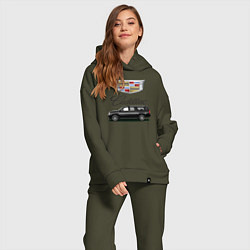 Женский костюм оверсайз Cadillac, цвет: хаки — фото 2