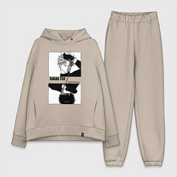 Женский костюм оверсайз Banana Fish аниме, цвет: миндальный