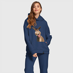 Женский костюм оверсайз Шрек: Осел, цвет: тёмно-синий — фото 2