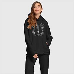 Женский костюм оверсайз БТС BTS Stay Gold Bangtan Boys, цвет: черный — фото 2