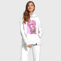 Женский костюм оверсайз Angry Natsuki, цвет: белый — фото 2