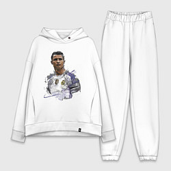 Женский костюм оверсайз Cristiano Ronaldo Manchester United Portugal, цвет: белый