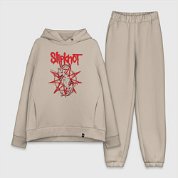 Женский костюм оверсайз Slipknot Slip Goats Art, цвет: миндальный