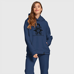 Женский костюм оверсайз Эйс, Луффи и Сабо - Братство ASL, цвет: тёмно-синий — фото 2