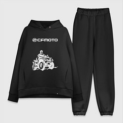 Женский костюм оверсайз CFmoto СФ мото КВАДРОЦИКЛ, цвет: черный
