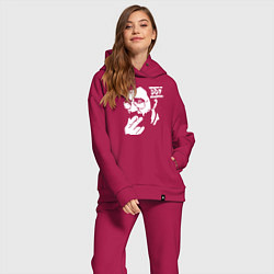 Женский костюм оверсайз DDT Юрий Шевчук, цвет: маджента — фото 2