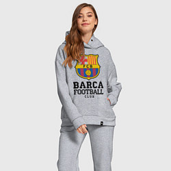 Женский костюм оверсайз Barcelona Football Club, цвет: меланж — фото 2