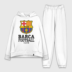 Женский костюм оверсайз Barcelona Football Club, цвет: белый