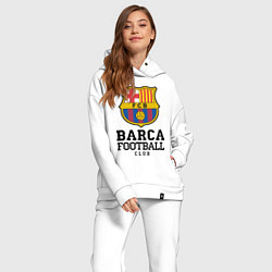 Женский костюм оверсайз Barcelona Football Club, цвет: белый — фото 2