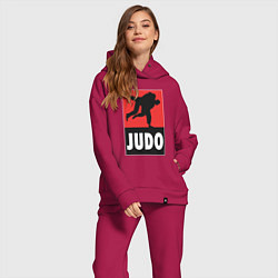 Женский костюм оверсайз Judo, цвет: маджента — фото 2