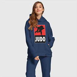 Женский костюм оверсайз Judo, цвет: тёмно-синий — фото 2