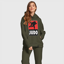 Женский костюм оверсайз Judo, цвет: хаки — фото 2