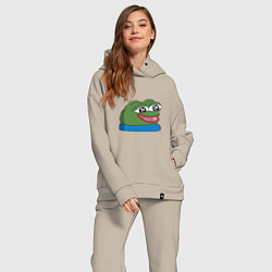 Женский костюм оверсайз Pepe happy Пепе хеппи, цвет: миндальный — фото 2