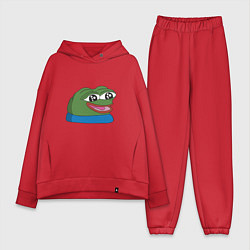 Женский костюм оверсайз Pepe happy Пепе хеппи, цвет: красный