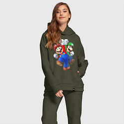 Женский костюм оверсайз Mario Bros, цвет: хаки — фото 2