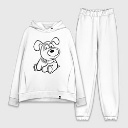 Женский костюм оверсайз Щенок глазастый