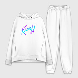 Женский костюм оверсайз КИЗАРУ НЕОН ЛОГО KIZARU NEON LOGO