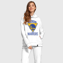 Женский костюм оверсайз Golden State Warriors Голден Стейт НБА, цвет: белый — фото 2