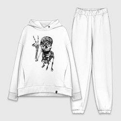 Женский костюм оверсайз Skeleton dude, цвет: белый