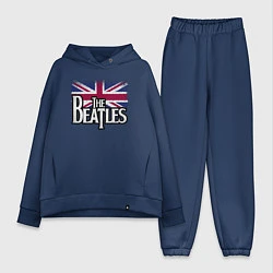 Женский костюм оверсайз The Beatles Great Britain Битлз, цвет: тёмно-синий