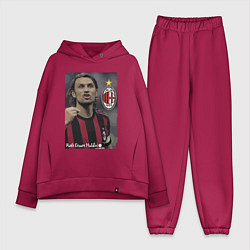 Женский костюм оверсайз Paolo Cesare Maldini - Milan, captain, цвет: маджента