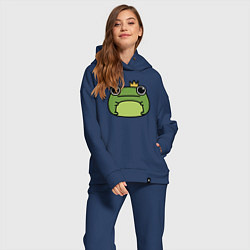Женский костюм оверсайз Frog Lucky король, цвет: тёмно-синий — фото 2