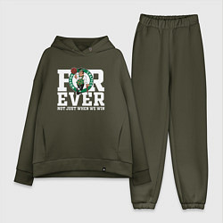 Женский костюм оверсайз FOREVER NOT JUST WHEN WE WIN, BOSTON CELTICS, БОСТ, цвет: хаки